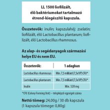 LL 1500 liofilizált élő baktériumokat tartalmazó étrend-kiegészítő kapszula (30 db)